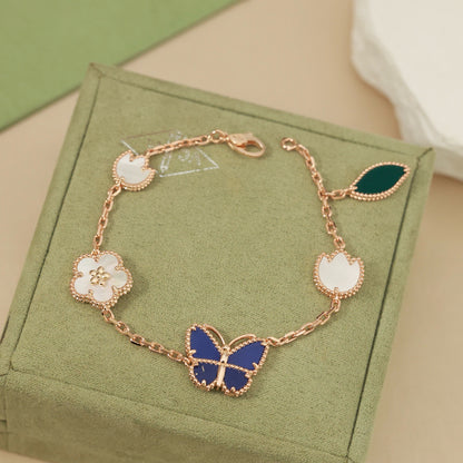 [Luxora]LUCKY SPRING BUTTERFLY 5 MOTIF BRACELET
