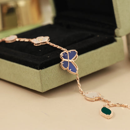 [Luxora]LUCKY SPRING BUTTERFLY 5 MOTIF BRACELET