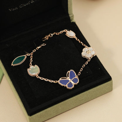 [Luxora]LUCKY SPRING BUTTERFLY 5 MOTIF BRACELET