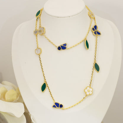 [Luxora]LUCKY SPRING BUTTERFLY 15 FLOWER NECKLACE