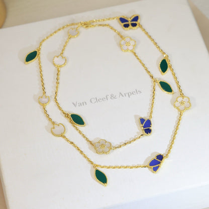 [Luxora]LUCKY SPRING BUTTERFLY 15 FLOWER NECKLACE