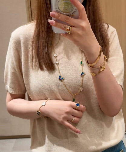 [OAK JURI]LUCKY SPRING BUTTERFLY 15 FLOWER NECKLACE