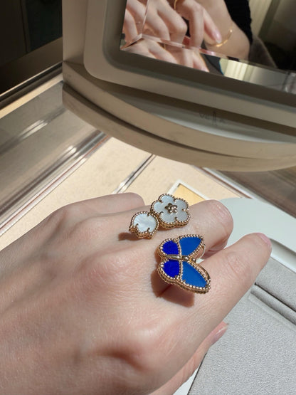 [Luxora]LUCKY SPRING BUTTERFLY OPEN-FACE RINGS
