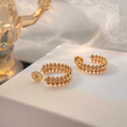 [Luxora]CLASH SMALL HOOP EARRINGS