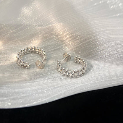 [Luxora]CLASH SMALL HOOP EARRINGS