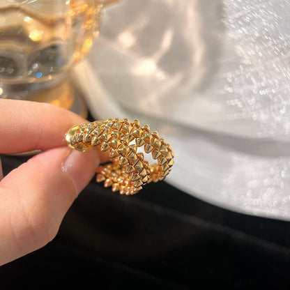 [Luxora]CLASH SMALL HOOP EARRINGS