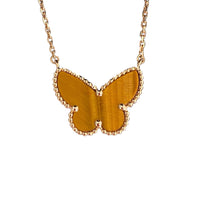 [Luxora] TIGER__ EYE BUTTERFLY NECKLACE