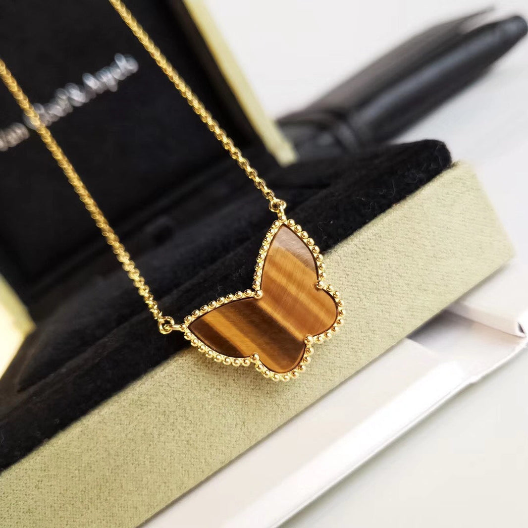 [Luxora] TIGER__ EYE BUTTERFLY NECKLACE