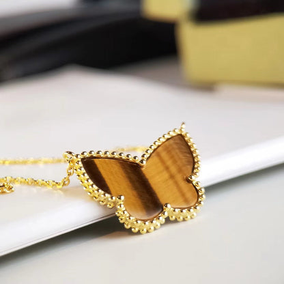 [Luxora] TIGER__ EYE BUTTERFLY NECKLACE