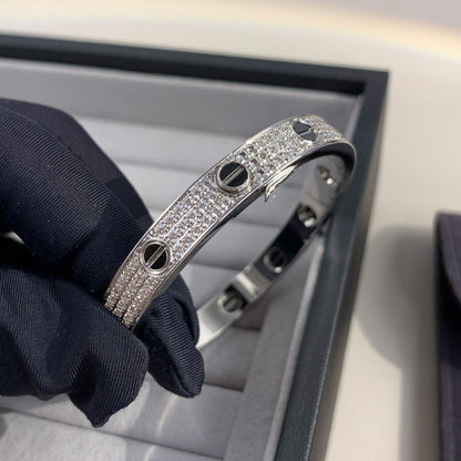 [Luxora]ラブブレスレット 6.1mm ダイヤモンドパヴェ セラミック