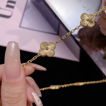 [Luxora]CLOVER 10 MOTIFS LASER NECKLACE