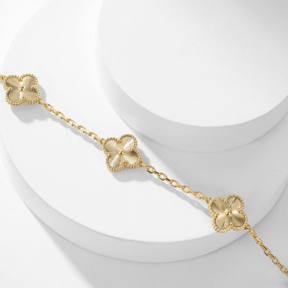 [Luxora]CLOVER 10 MOTIFS LASER NECKLACE