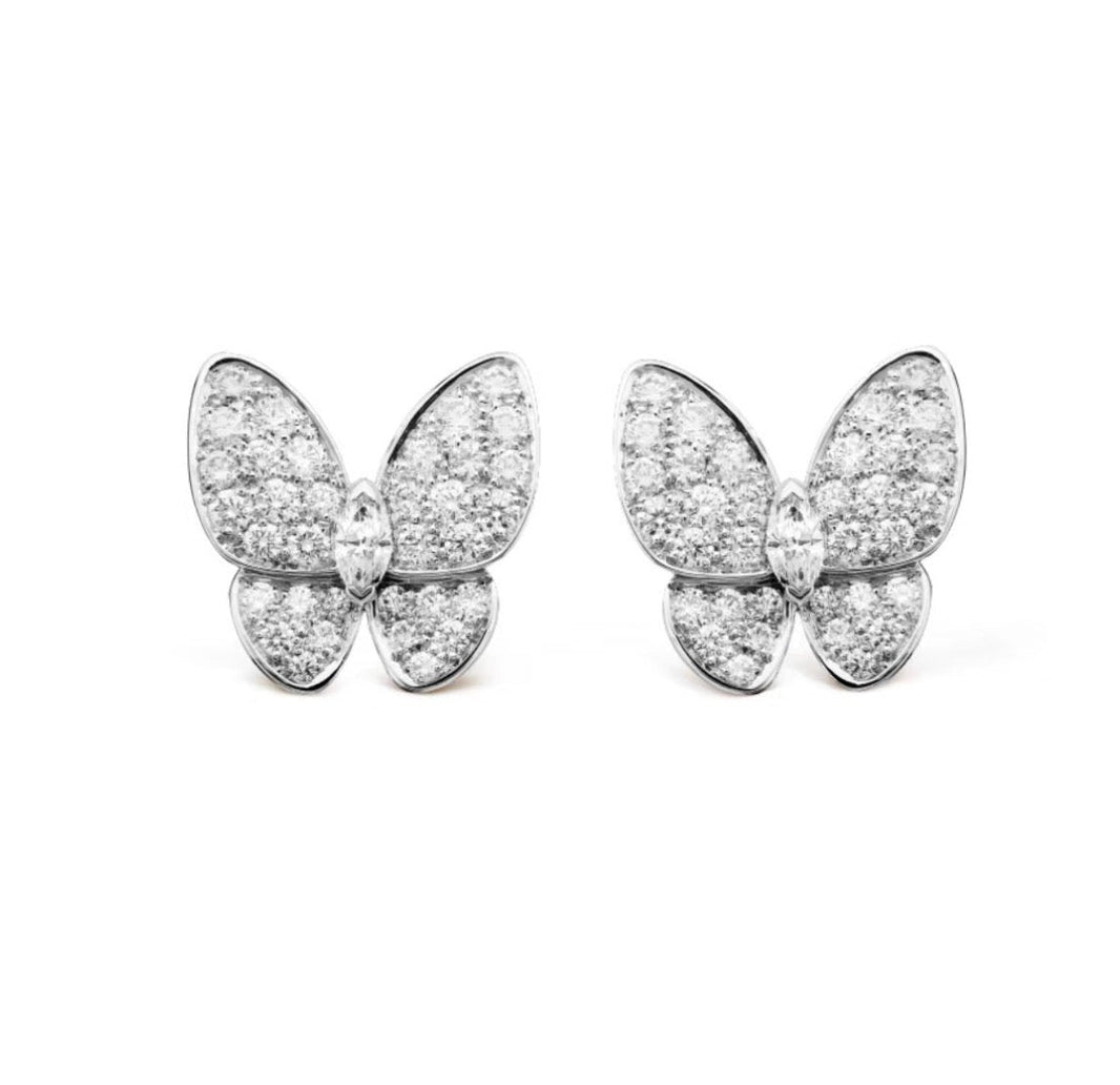 [Luxora]BUTTERFLY ALL DIAMOND EARRINGS