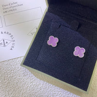 [Luxora]CLOVER MINI 9.5MM  PURPLE VIOLET EARRINGS