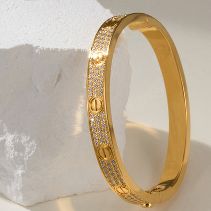 [Loxura] LOVE BRACELET 6.1MM DIAMOND-PAVED