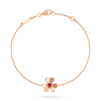 [Luxora]FRIVOLE GOLD FLOWER PINK MALACHITE BRACELET