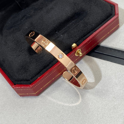 [Luxora]LOVE BRACELET 6.1MM 1 DIAMOND OPEN CUFF