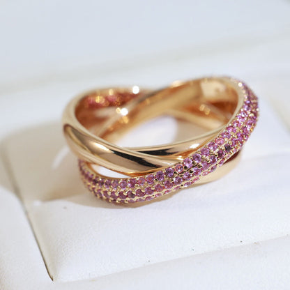 [Luxora]TRINITY 3.2MM RING PINK DIAMOND