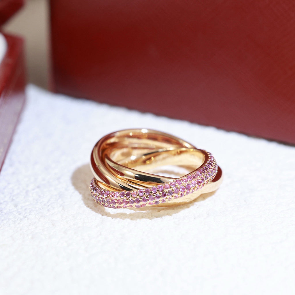 [Luxora]TRINITY 3.2MM RING PINK DIAMOND