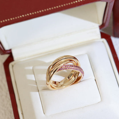 [Luxora]TRINITY 3.2MM RING PINK DIAMOND