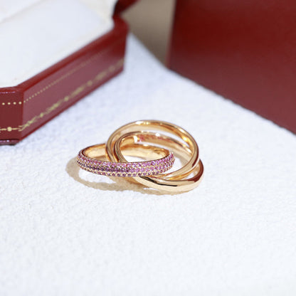 [Luxora]TRINITY 3.2MM RING PINK DIAMOND