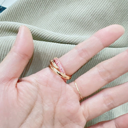 [Luxora]TRINITY 3.2MM RING PINK DIAMOND