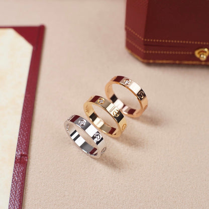 [Luxora]LOVE 4MM 1 DIAMOND RING
