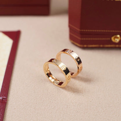[Luxora]LOVE 4MM 1 DIAMOND RING