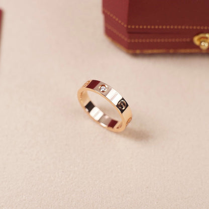 [Luxora]LOVE 4MM 1 DIAMOND RING