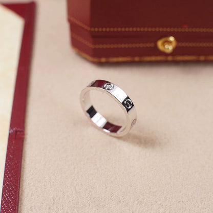[Luxora]LOVE 4MM 1 DIAMOND RING