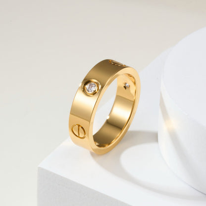 [Luxora]LOVE 4MM 1 DIAMOND RING