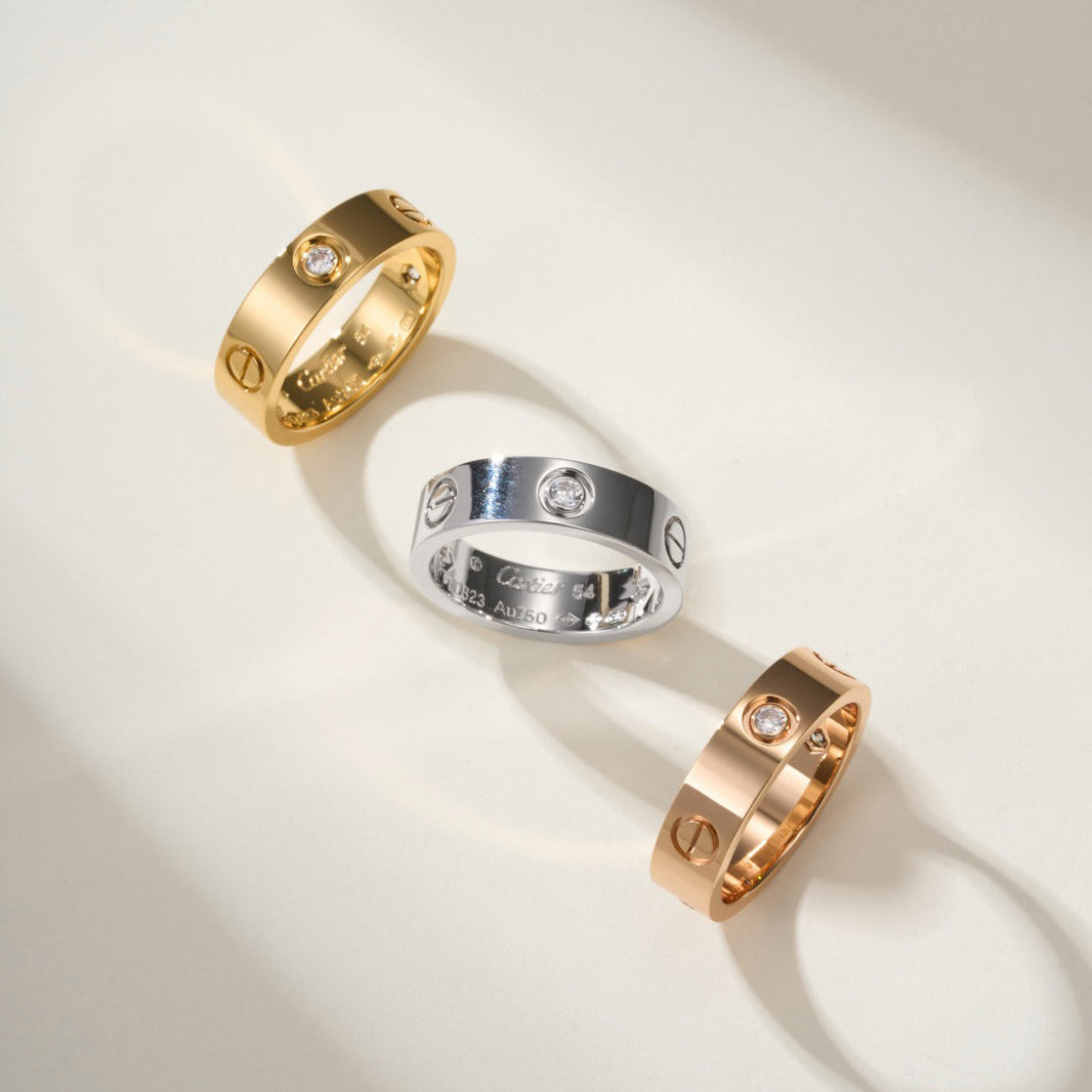 [Luxora]LOVE 4MM 1 DIAMOND RING