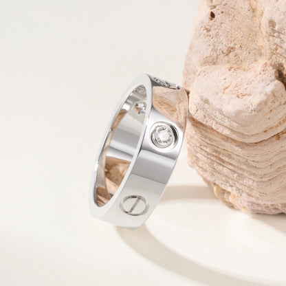 [Luxora]LOVE 4MM 1 DIAMOND RING