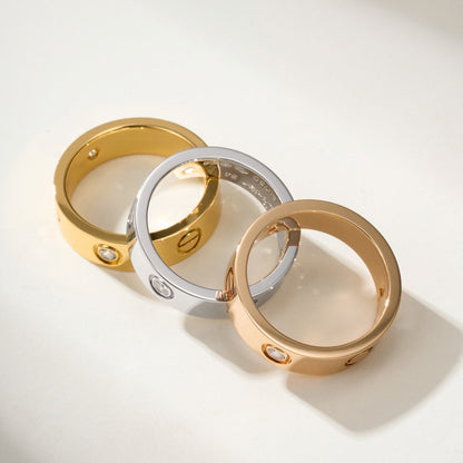 [Luxora]LOVE 4MM 1 DIAMOND RING