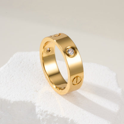 [Luxora]LOVE 4MM 1 DIAMOND RING