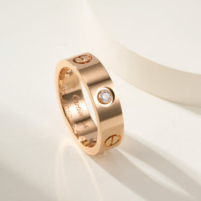 [Luxora]LOVE 4MM 1 DIAMOND RING