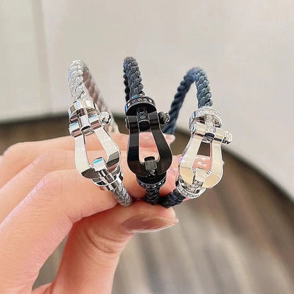 [Luxora] Großes Hufeisenarmband ohne Diamanten, Silber