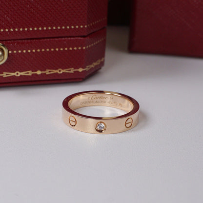 [Luxora]LOVE 4MM 1 DIAMOND RING
