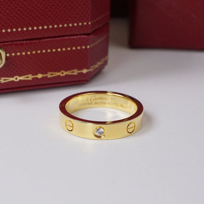 [Luxora]LOVE 4MM 1 DIAMOND RING