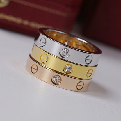 [Luxora]LOVE 4MM 1 DIAMOND RING