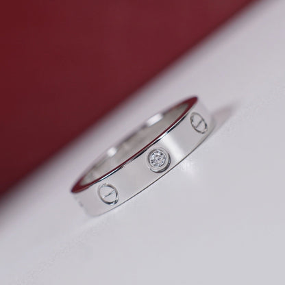 [Luxora]LOVE 4MM 1 DIAMOND RING