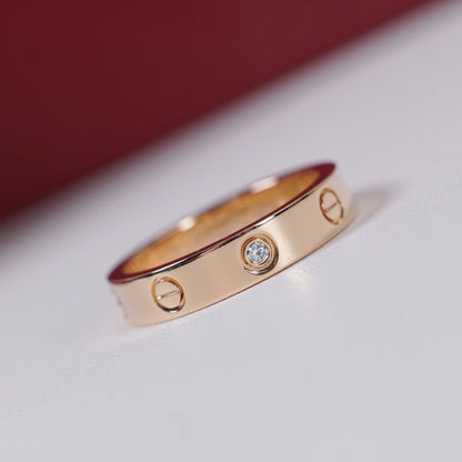 [Luxora]LOVE 4MM 1 DIAMOND RING