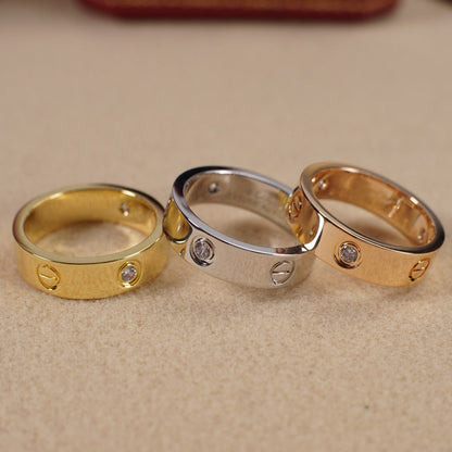[Luxora]LOVE 5.5MM 3 DIAMOND RING