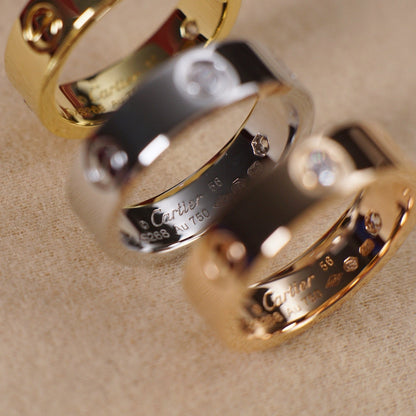 [Luxora]LOVE 5.5MM 3 DIAMOND RING