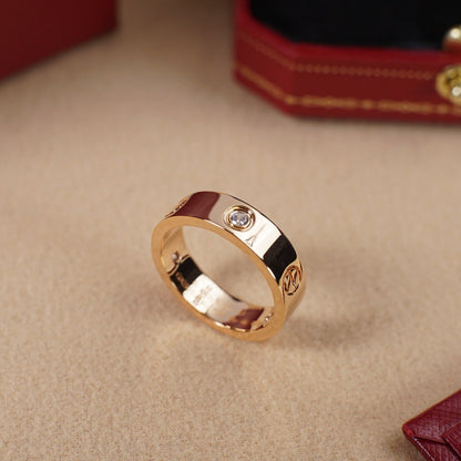 [Luxora]LOVE 5.5MM 3 DIAMOND RING