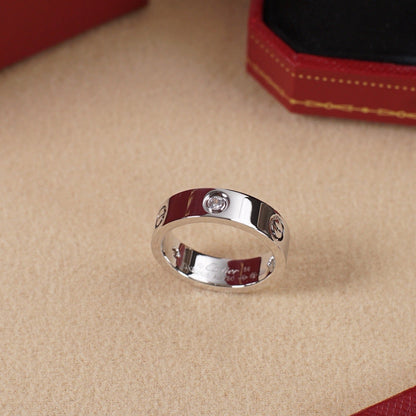[Luxora]LOVE 5.5MM 3 DIAMOND RING