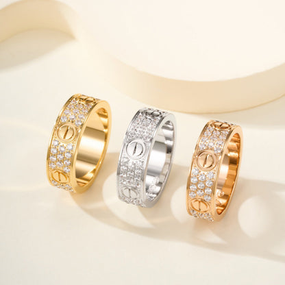 [Luxora]LOVE RING 5.5MM DIAMONDS PAVED