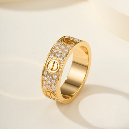 [Luxora]LOVE RING 5.5MM DIAMONDS PAVED
