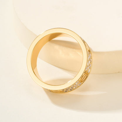 [Luxora]LOVE RING 5.5MM DIAMONDS PAVED