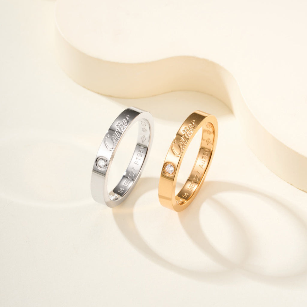 [Luxora]LOVE RING 4MM 1 DIAMOND